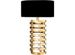Casa Padrino Lampada Da Tavolo Finitura Oro / Paralume Nero 79 X 35 Cm - Lampada - Collezione Lusso