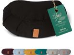 #Doyouryoga Cuscino Yoga Ganesh - Imbottito Con Gusci Di Grano Saraceno Biologico - Mezzaluna 45X30X14 - Nero