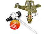Gardebruk® Irrigatore Da Giardino Su Picchetto Rotante 360° Raggio 26M Irrigazione Orto Prato