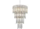 Casa Padrino Lampadario Argento Diametro 57 X H. 88 Cm - Arredamento Alberghiero
