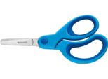 Westcott E-2158100 Forbici Per Bambini Softgrip, Manico In Plastica Blu, Asimmetriche, Rotonde, 13 Cm