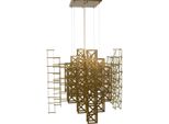 Casa Padrino Lampada A Sospensione Di Design In Ottone 69,5 X 69,5 X H. 60 Cm - Arredamento Alberghiero
