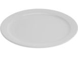 6 Piatti Piani, Piatti Da Portata, Porcellana, Bianco Crema, Ø 24 Cm, Rotondi