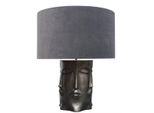 Casa Padrino Lampada Da Tavolo In Bronzo Nero Con Paralume Color Antracite 60 X H. 73 Cm - Lampade Hotel Ristorante