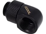 Alphacool Icicle Connettore A L Ruotabile | 1/4 Ag A G1/4 Ig - Nero Profondo