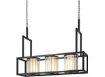 Casa Padrino Lampadario Nero 120 X 32 X H. 98 Cm - Hotel Ristorante Arredamento