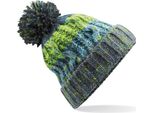 Beechfield B486 | Cavatappi Pom Pom Beanie Cappello Invernale - Colore: Grigio Elettrico - Taglia: Unica