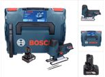 Bosch Gst 12V-70 Professional Seghetto Alternativo A Batteria In Valigetta L-Boxx + 1X Batteria Gba 12 V 6,0 Ah