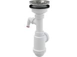 Sifone Per Lavello Alcadrain Con Griglia In Acciaio Inox DN115 E Attacco A446P DN50/40