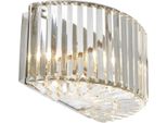 Applique Casa Padrino In Argento Con Vetro Trasparente 42 X 23 X H. 20 Cm - Qualità