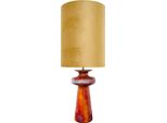 Casa Padrino Lampada Da Tavolo In Ceramica Arancione/Oro 45 X H. 117 Cm - Qualità Lusso