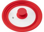 Bremermann Coperchio Universale Per Barattoli Con Bordo In Silicone, 16/18/20 Cm, Rosso Piccolo