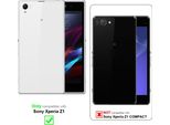 Cadorabo Custodia Protettiva Per Sony Xperia Z1 In Blu Custodia Del Telefono Cellulare Tpu Etui Cover Case