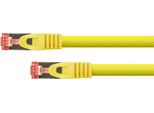 Python Cat.6 Patchkabel Mit Nylongeflecht Gelb 10M