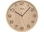 Ams 5514 Orologio Da Parete Radiocontrollato Orologio Da Parete Analogico In Legno Marrone Naturale