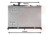 Van Wezel 27002255 Radiatore Acqua Radiatore Motore Per Mazda CX-7 (Er)