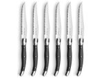 Lou Laguiole Set Di Coltelli Da Bistecca 7 Pezzi Antracite