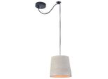 Casa Padrino Lampada A Sospensione Grigia Ø 19 X H. 17 Cm - Lampada A Sospensione Moderna Con Paralume In Calcestruzzo