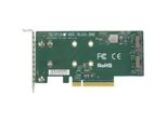 Supermicro AOC-SLG3-2M2, Pcie, M.2, Profilo Basso, Pcie 3.0, Verde, 10 - 55 °C