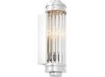 Casa Padrino Applique / Lampada Da Parete Argento 7 X 10 X H. 26 Cm - Hotel & Restaurant Lamp
