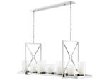 Casa Padrino Lampadario Argento 160 X 41 X H. 68 Cm - Hotel Ristorante Arredamento