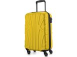 Suitline - Bagaglio A Mano Leggero 55X35X20 Cm Trolley Aereo 34 L Bagaglio A Mano Valigia Cabina Leggera Valigia Cabina 4 Ruote Bagaglio A Mano Bagaglio Tsa ,Giallo