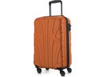Suitline - Bagaglio A Mano Leggero 55X35X20 Cm Trolley Aereo 34 L Bagaglio A Mano Valigia Cabina Leggera Valigia Cabina 4 Ruote Bagaglio A Mano Bagaglio Tsa ,Arancione