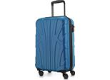 Suitline - Bagaglio A Mano Leggero 55X35X20 Cm Trolley Aereo 34 L Bagaglio A Mano Valigia Cabina Leggera Valigia Cabina 4 Ruote Bagaglio A Mano Bagaglio Tsa ,Blu Ciano