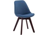 Clp Sedia Da Pranzo Borneo Con Rivestimento In Tessuto, Noce Blu