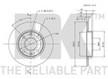 2X Disco Freno Nk 319910 Per Peugeot 206 Hatchback (2A/C) 405 I (15B)