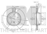 2X Disco Freno Nk 311568 Per Bmw 3 Touring (E91) 3 Sedan (E90) X1 (E84)