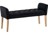 Clp Chaise Longue Cleopatra Struttura In Legno Di Gomma, Nero Antico-Luce