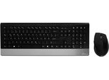 Mediarange MROS105, Senza Fili, Rf Wireless, Interruttore Meccanico, Qwertz, Nero, Argento, Mouse Incluso