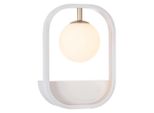 Casa Padrino Lampada Da Parete Bianco / Oro 17,8 X 11 X H. 25 Cm - Lampada Da Parete Per Soggiorno
