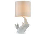 Casa Padrino Lampada Da Tavolo Bianca Ø 24 X H. 48,5 Cm - Arredo Alberghiero E Ristoranti