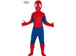 Supereroe Avventura Figura Bambini Tuta Mascherata Carnevale Costume Rosso Blu, Taglia: 140/146 Colore: Rosso