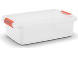 Kis K Latch Box Armadietto Portaoggetti Rettangolare Arancione Trasparente