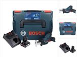 Bosch Gsa 12V-14 Professional Sega Universale A Batteria In Valigetta L-Boxx + 1X Batteria Gba 12 V 6,0 Ah + Caricabatterie Rapido Gal 1230 Cv