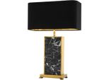 Casa Padrino Lampada Da Tavolo Colore Ottone Antico / Nero 46 X 22 X H. 66 Cm - Collezione Luxury