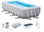 Intex 26792GN Intex Pool Prism Frame 488X244Cm Mit Filterpumpe Eckig Blau