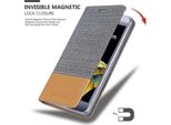 Cadorabo Custodia Per Lg X Cam Custodia Protettiva In Grigio Custodia Per Cellulare Custodia A Libro Cover