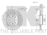 2X Disco Freno Nk 312350 Per Opel Corsa D Hatchback (S07) Adam (M13) 43 7Mm