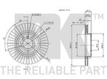 2X Disco Freno Nk 311543 Per Bmw 3 Sedan (E46) 3 Touring (E46) 52 5Mm 325Mm