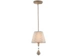 Casa Padrino Lampada A Sospensione In Cristallo Barocco / Lampada A Sospensione Beige Ø 18 X H. 35 Cm - Mobili In Stile Barocco