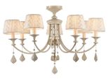 Casa Padrino Lampadario Barocco In Cristallo / Lampadario 7 Fiamme Beige Ø 87 X H. 59 Cm - Mobili In Stile Barocco