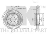 2X Disco Freno Nk 313423 Per Hyundai Tucson (Jm) Per Kia Sportage (Je_ Km_)