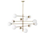 Casa Padrino Lampadario In Ottone Anticato Colorato/Bianco Ø 122 X H. 69 Cm - Qualità Lusso