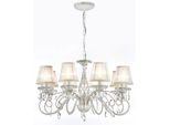 Casa Padrino Lampadario Barocco In Cristallo Bianco/Oro Ø 78 X H. 45 Cm - Lampadario Barocco