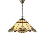 Casa Padrino Lampada A Sospensione Tiffany Multicolore Ø 40 X H. 83 Cm - Lampada A Sospensione Realizzata A Mano In 264 Parti