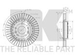 2X Disco Freno Nk 312290 Per Renault Kadjar (Ha_ Hl_) Koleos Ii (Hc_) 44Mm